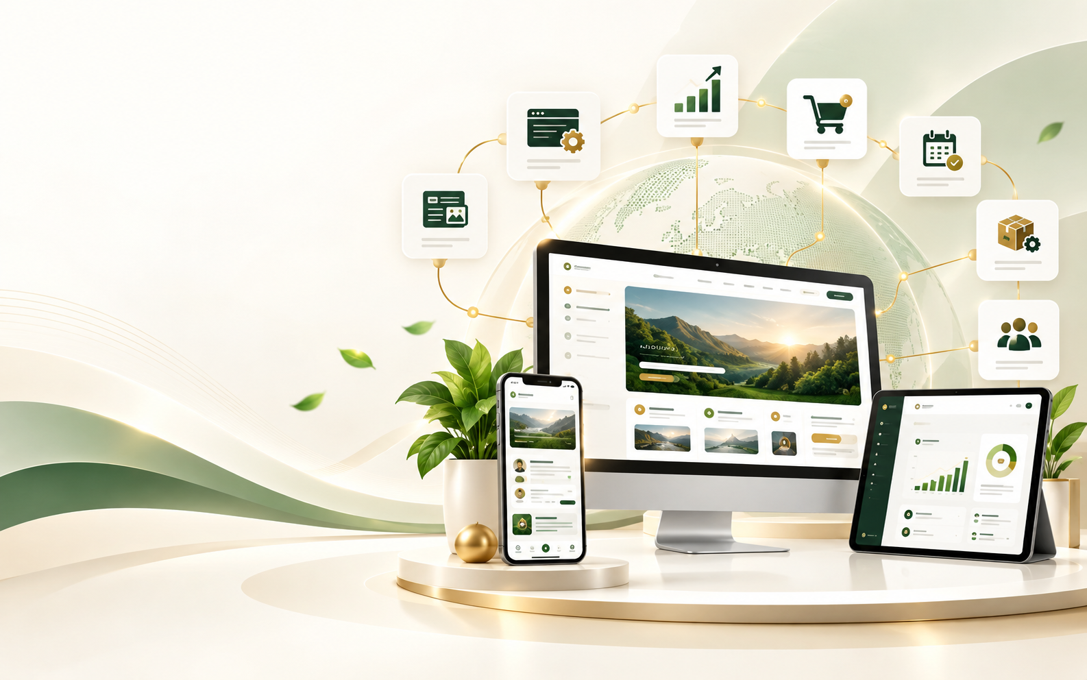 Web Bharat Media digital operating system illustration